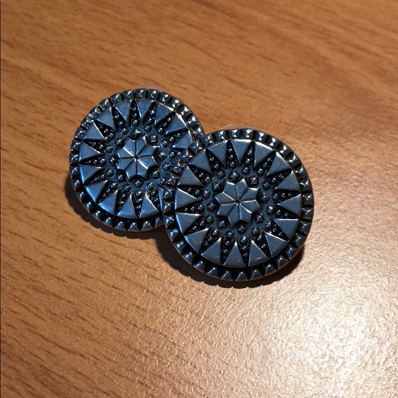 Free People Silver Large Stud Earrings